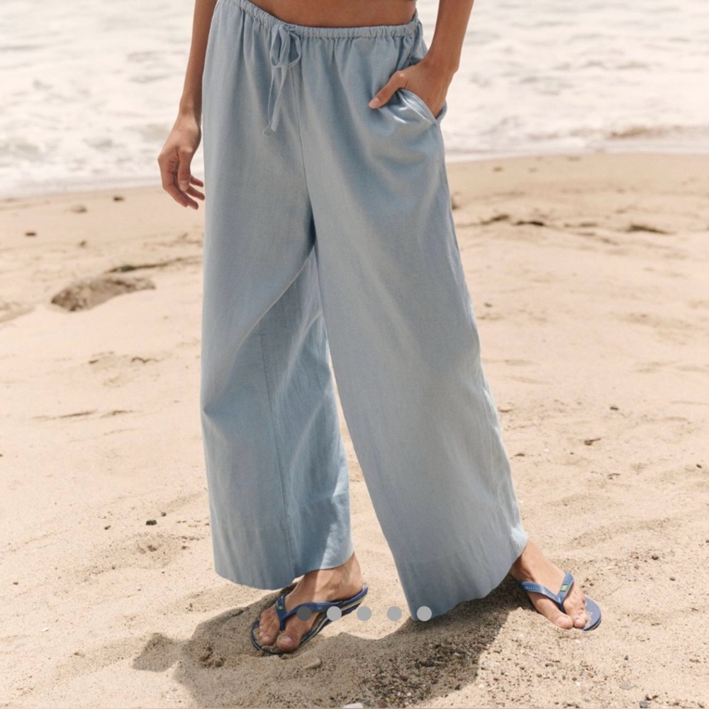 Free People Livin' In It Cotton-Linen Pants
